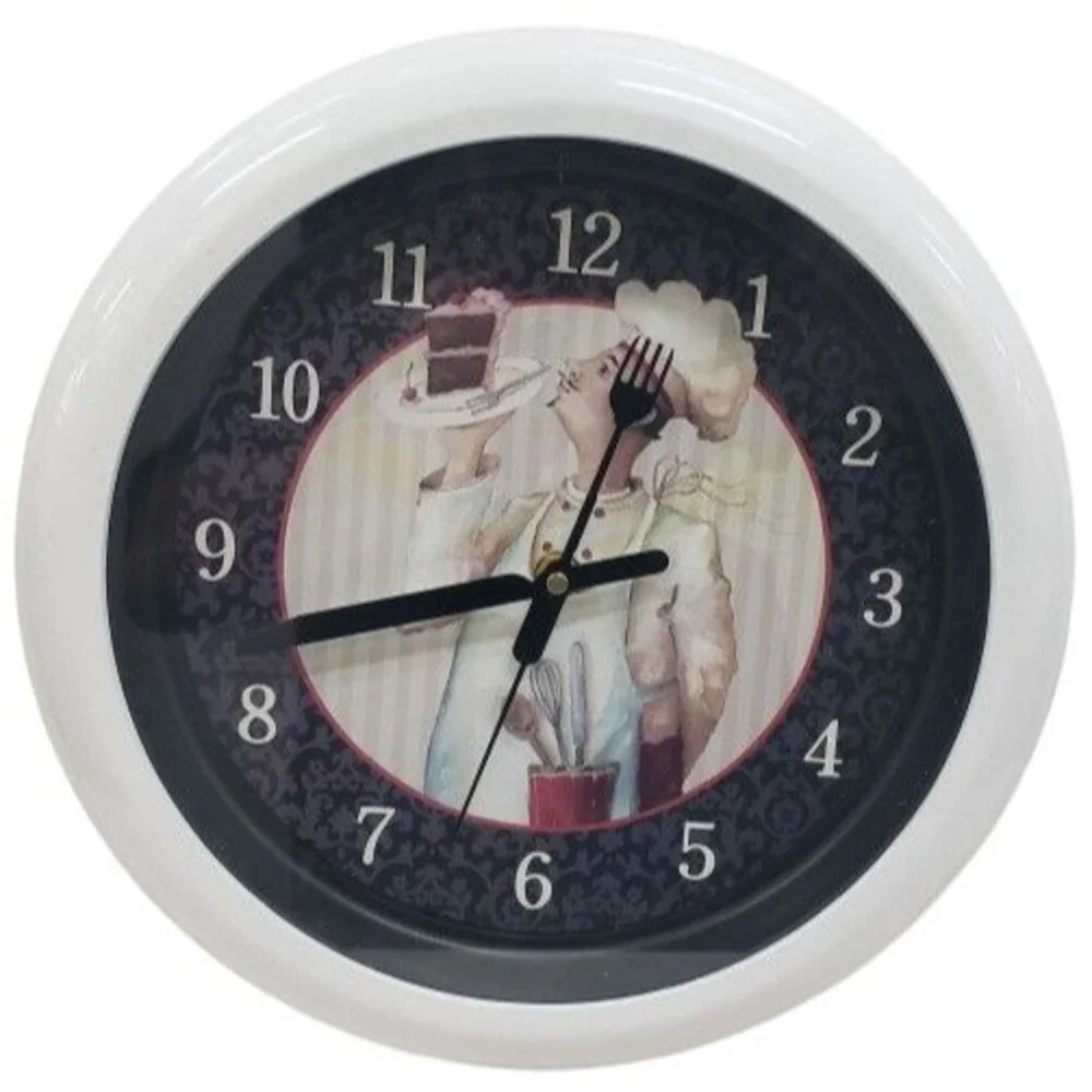 Round Plastic Kitchen Wall Clock, 12
